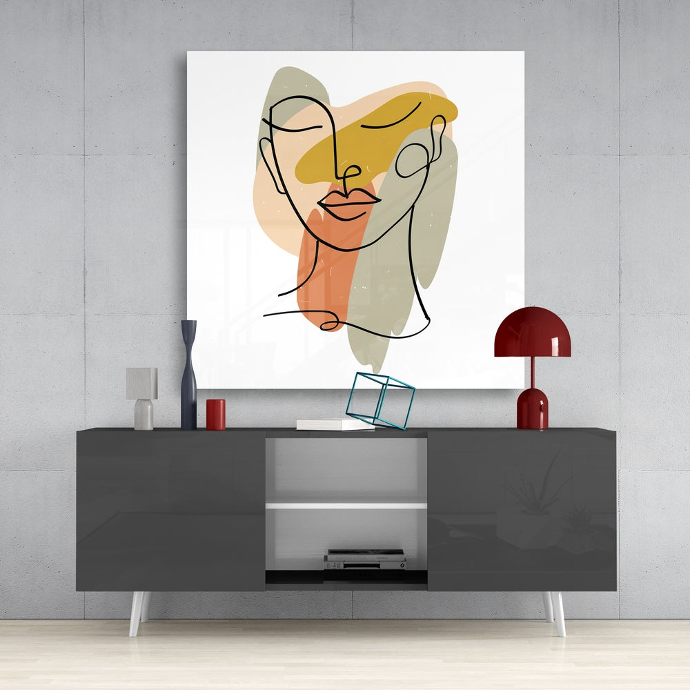 Abstract Lines Glass Wall Art | Insigne Art Design