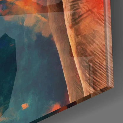 Elephant Glass Wall Art - LUXARTDECO
