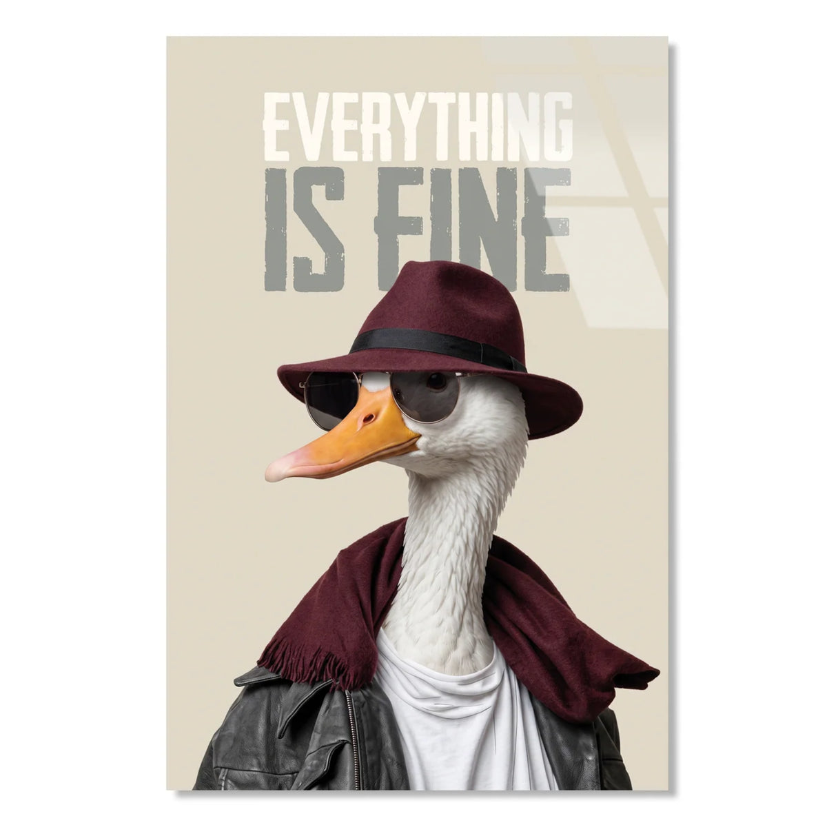 Everything Is Fine Glass Wall Art