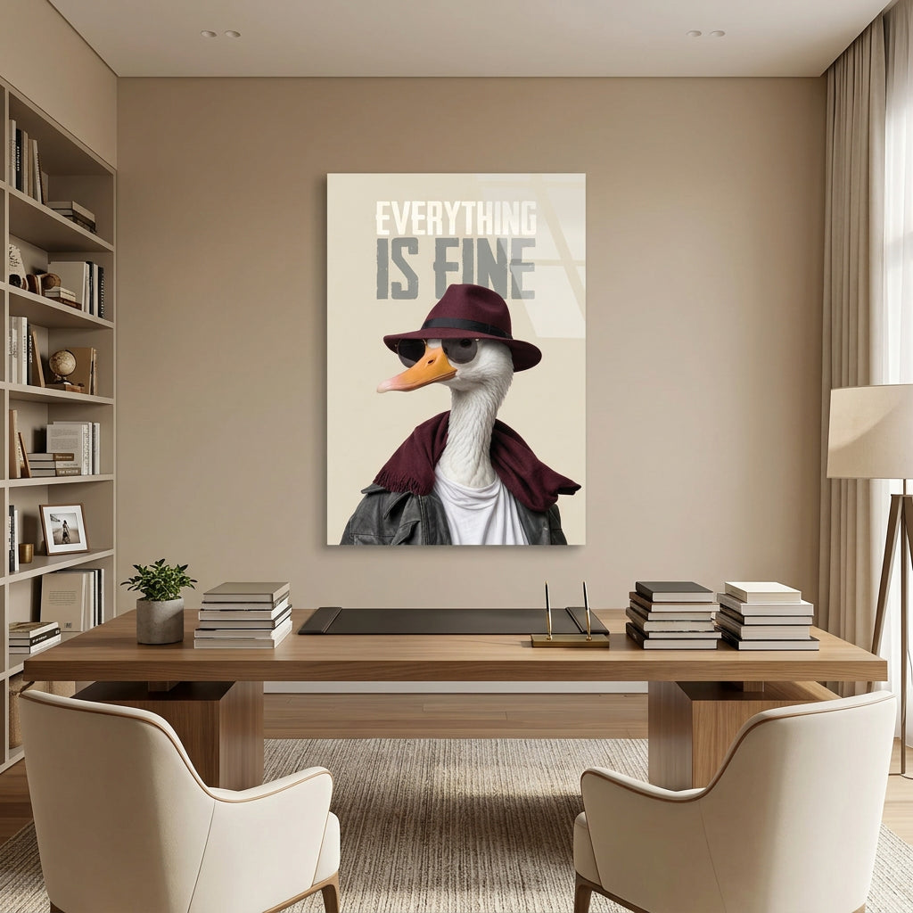 Everything Is Fine Glass Wall Art