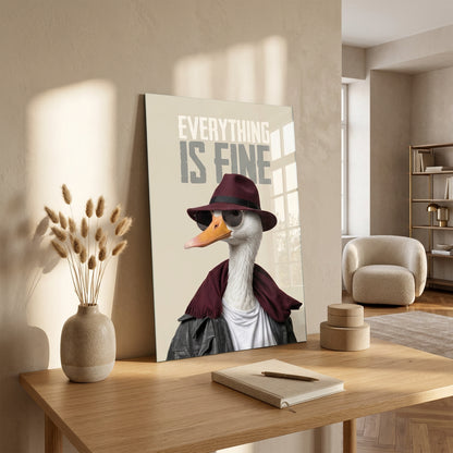 Everything Is Fine Glass Wall Art