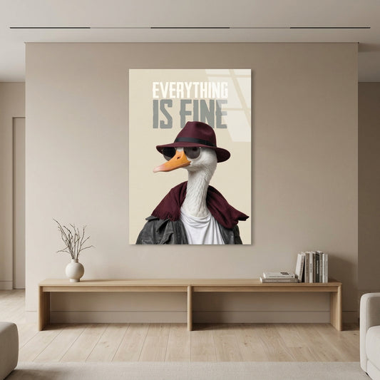 Everything Is Fine Glass Wall Art