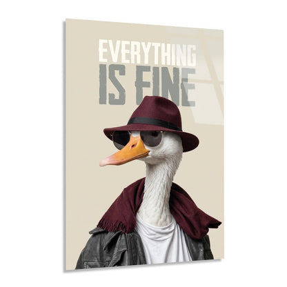 Everything Is Fine Glass Wall Art