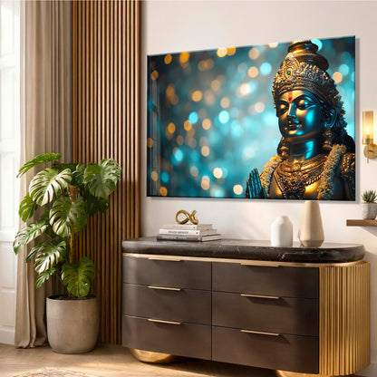 Indian Deity Glass Wall Art