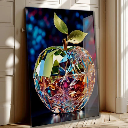 Crystal Apple Glass Wall Art