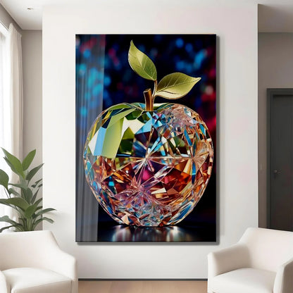Crystal Apple Glass Wall Art