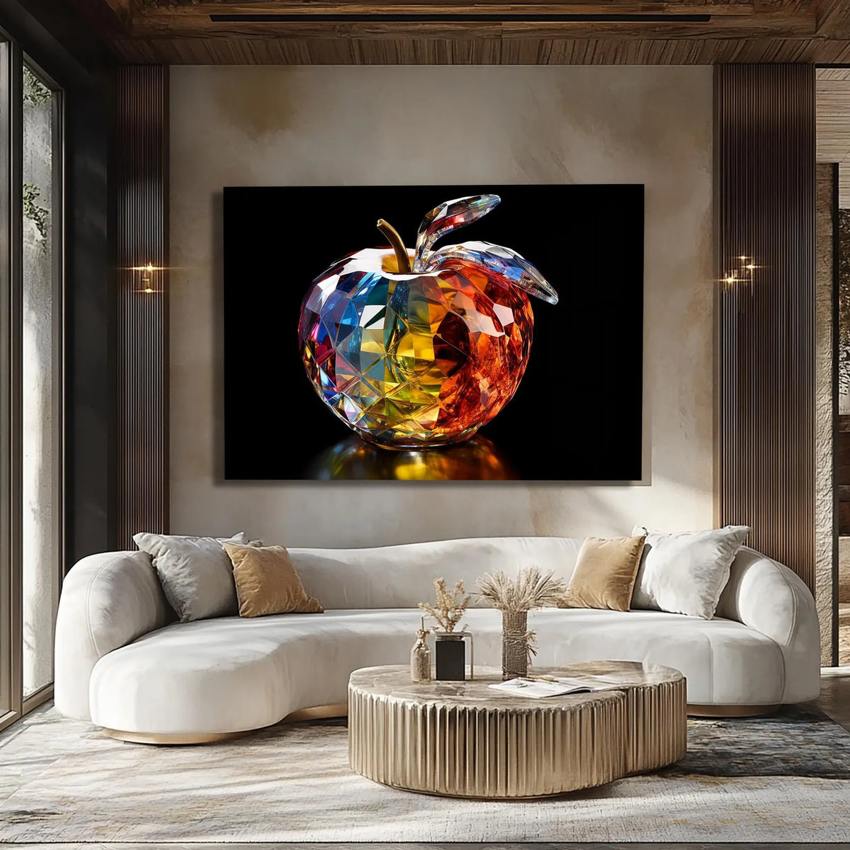 Crystal Apple Glass Wall Art