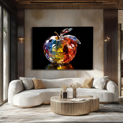 Crystal Apple Glass Wall Art
