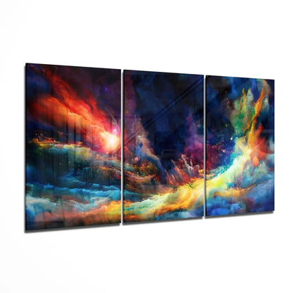 Colors of Space Glass Wall Art - LUXARTDECO