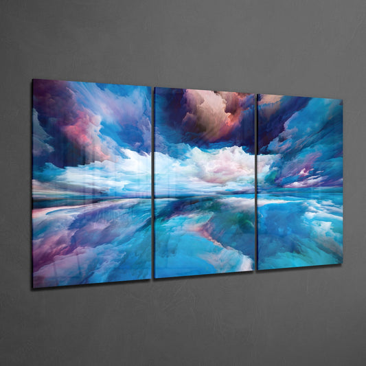 Blue Depth Glass Art