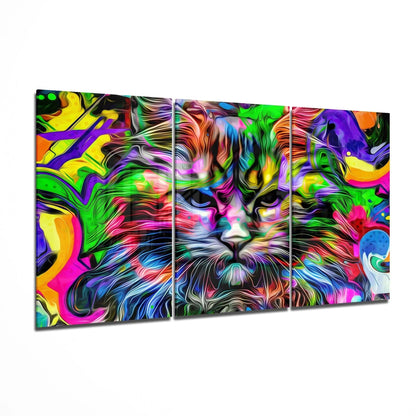 Cat Glass Wall Art - LUXARTDECO