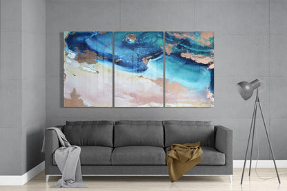 Blue Shore Glass Art - LUXARTDECO