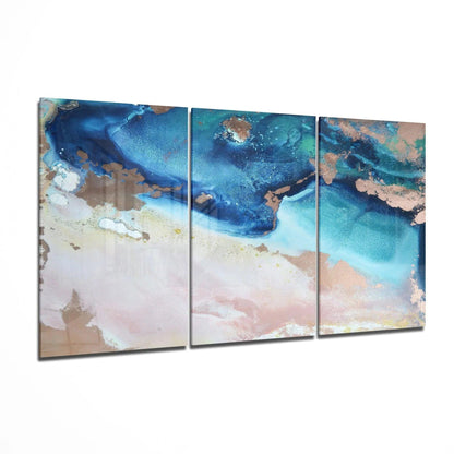 Blue Shore Glass Art - LUXARTDECO
