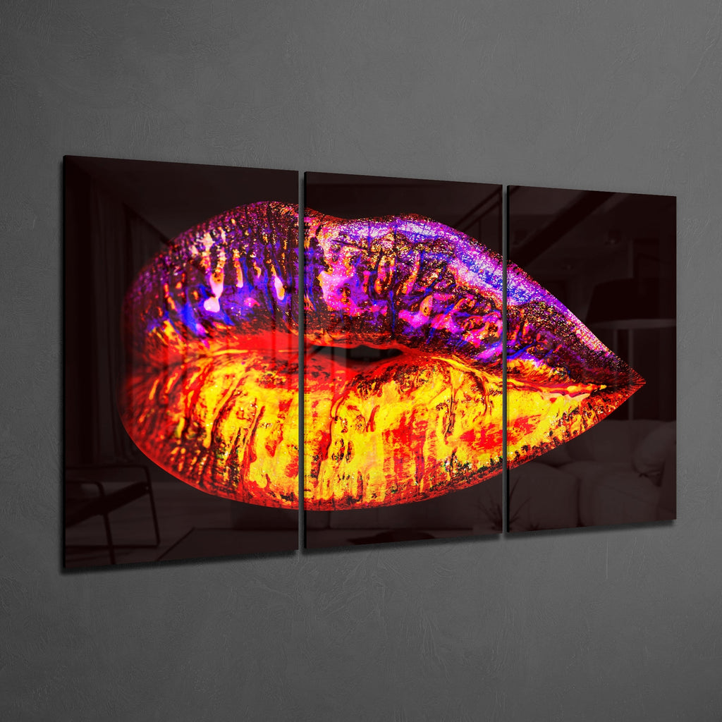 Lips Glass Art