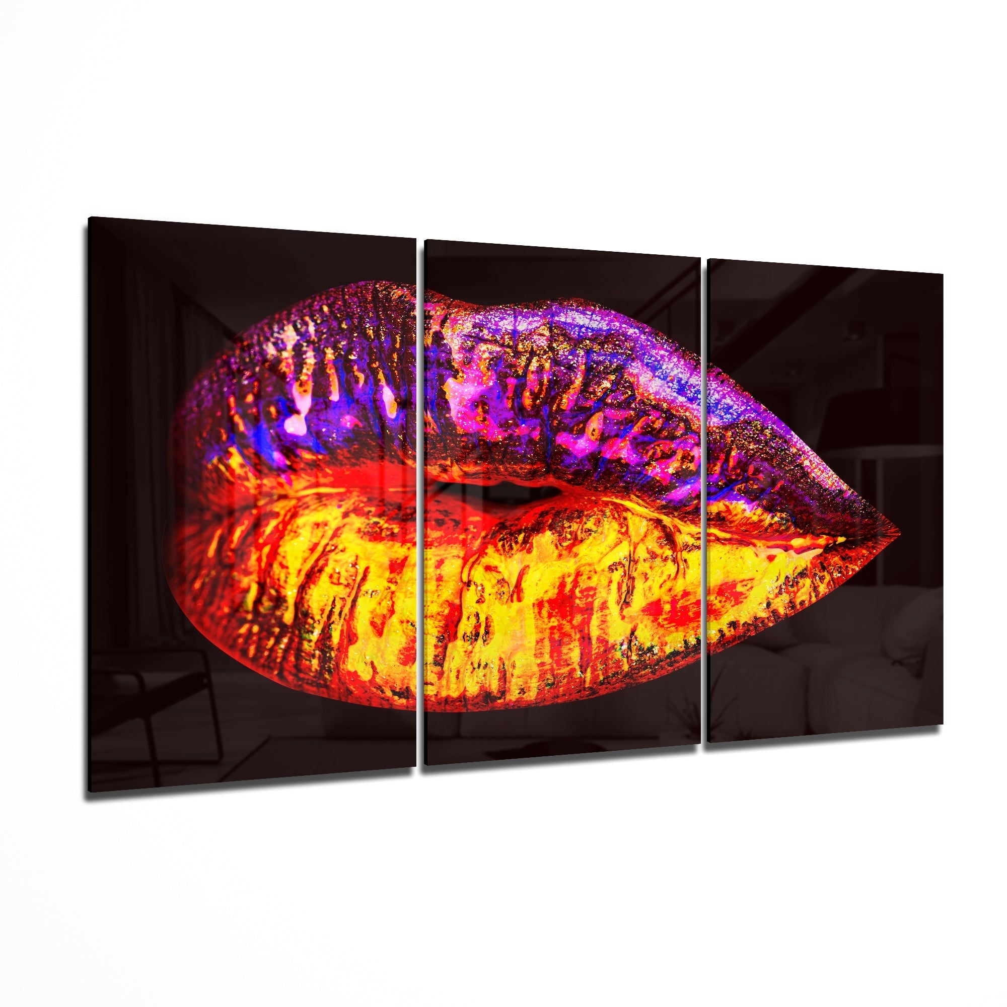 Lips Glass Art
