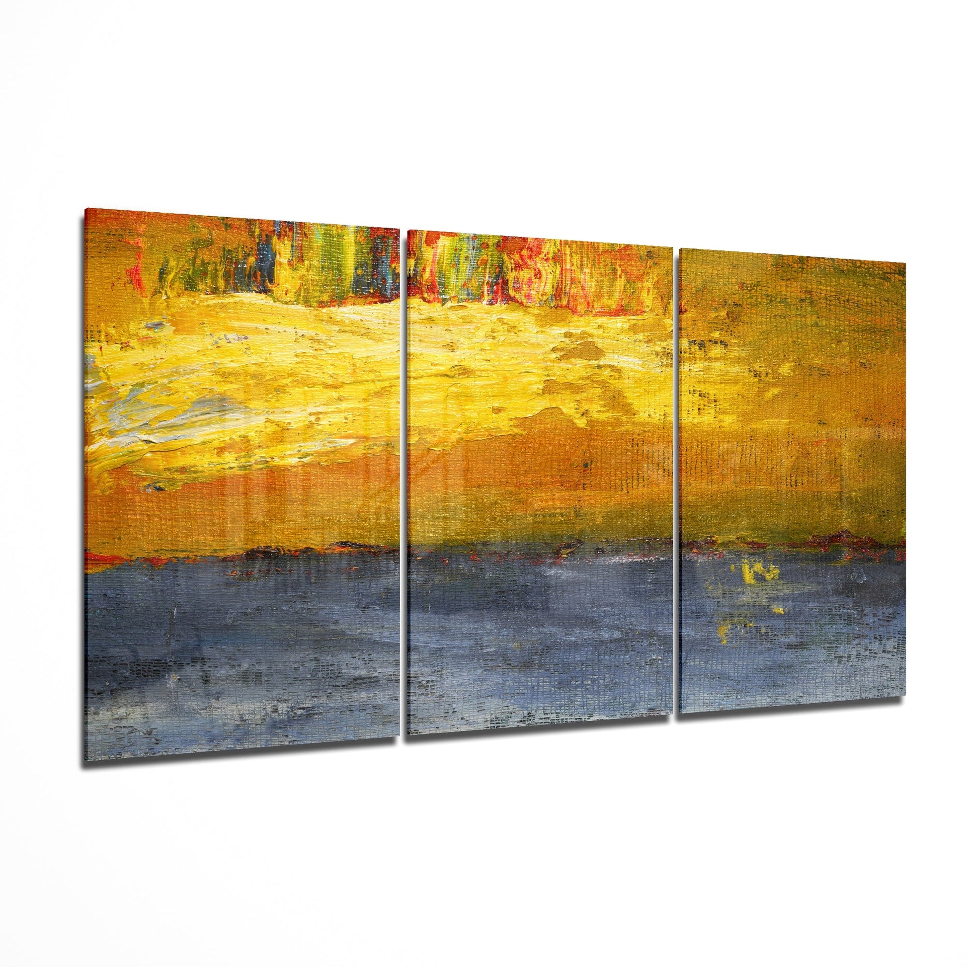 Abstract Yellow Glass Art
