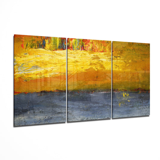 Abstract Yellow Glass Art