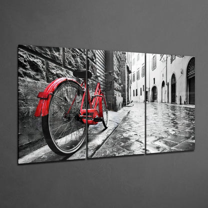 Bike And Street Glass Art - LUXARTDECO