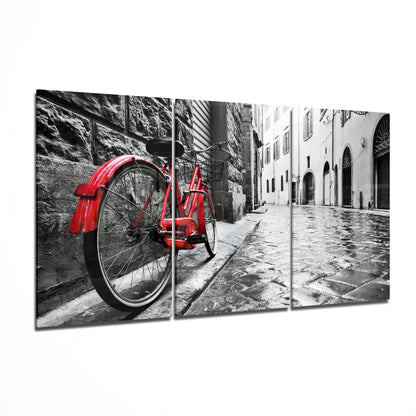 Bike And Street Glass Art - LUXARTDECO