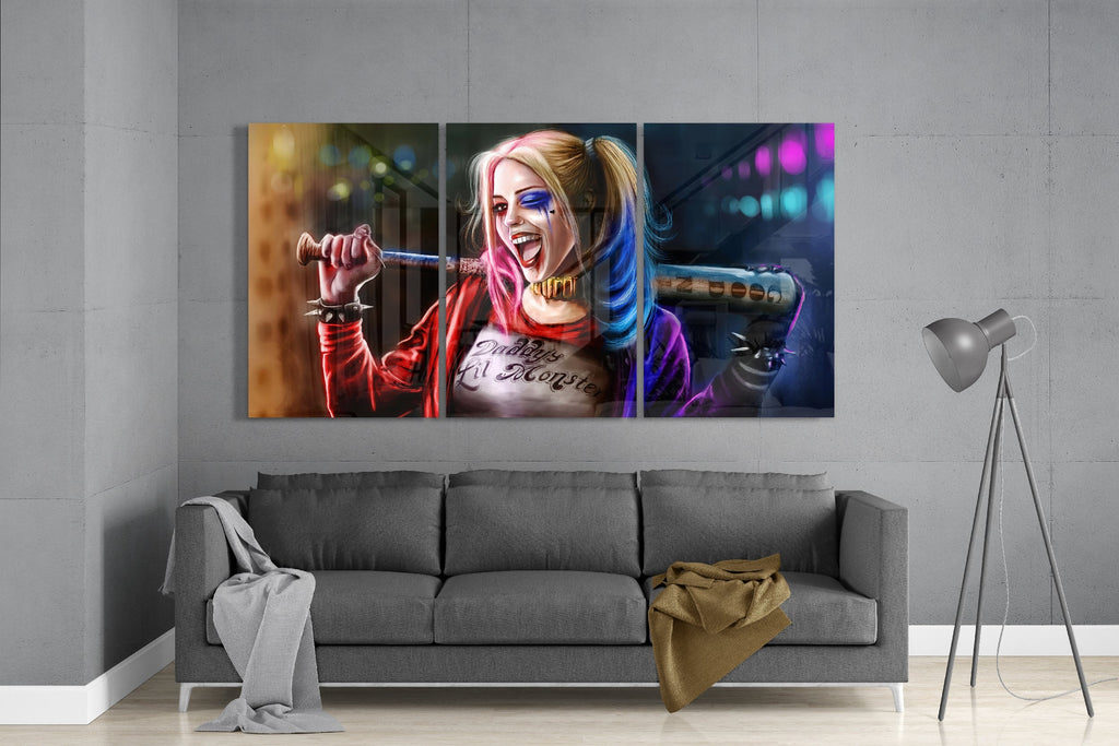 Harley Quinn Glass Art