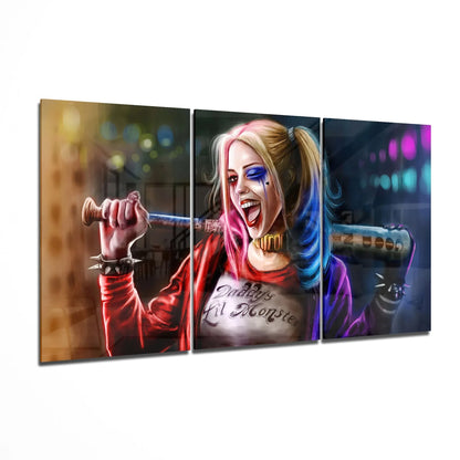 Harley Quinn Glass Art - LUXARTDECO