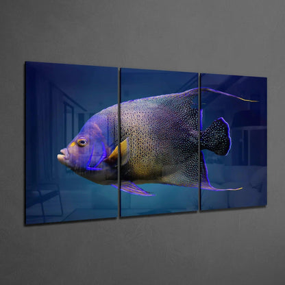 Queen Angel Fish Glass Art - LUXARTDECO