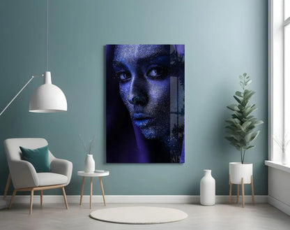 Woman Portrait 2 Glass Wall Art - LUXARTDECO