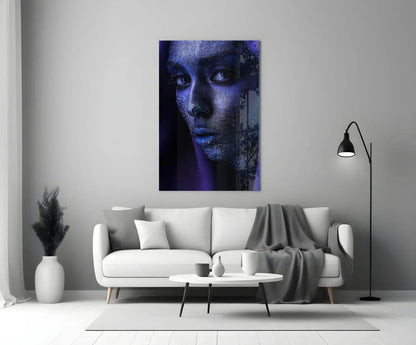 Woman Portrait 2 Glass Wall Art - LUXARTDECO