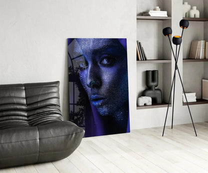 Woman Portrait 2 Glass Wall Art - LUXARTDECO