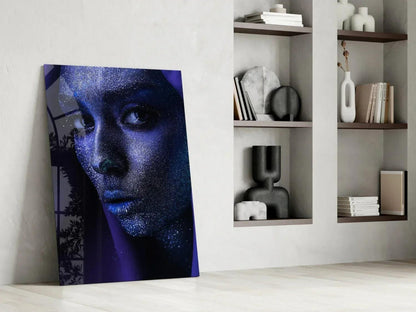 Woman Portrait 2 Glass Wall Art - LUXARTDECO