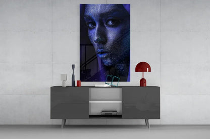 Woman Portrait 2 Glass Wall Art - LUXARTDECO