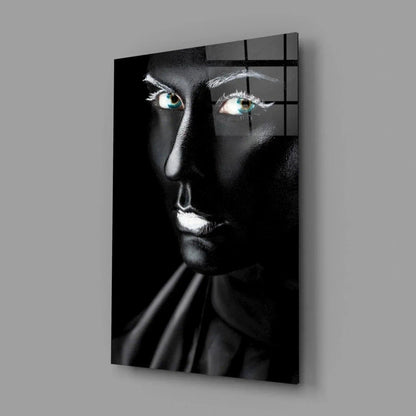 Female Portrait 11 Glass Wall Art - LUXARTDECO