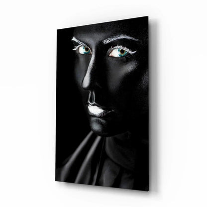 Female Portrait 11 Glass Wall Art - LUXARTDECO