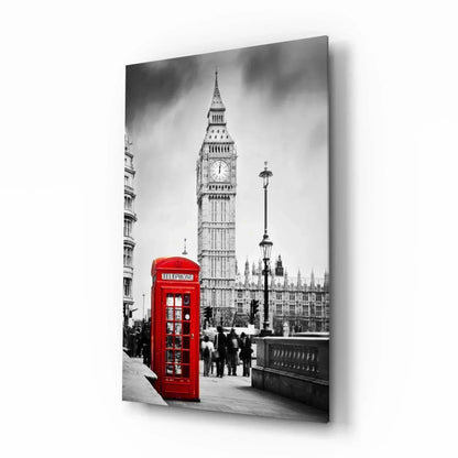 Phone Box Glass Wall Art - LUXARTDECO