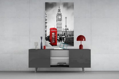 Phone Box Glass Wall Art - LUXARTDECO