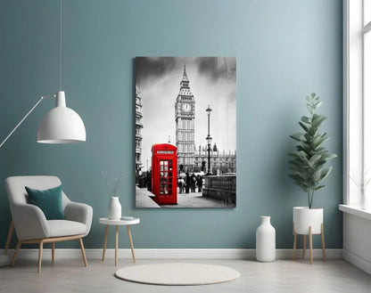 Phone Box Glass Wall Art - LUXARTDECO