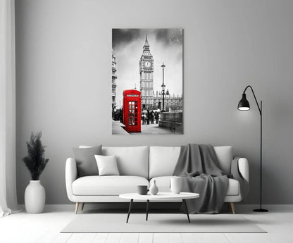 Phone Box Glass Wall Art - LUXARTDECO