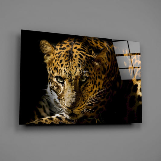 Arte murale in vetro Leopar 