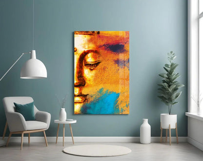 Buddha Portrait Glass Wall Art - LUXARTDECO