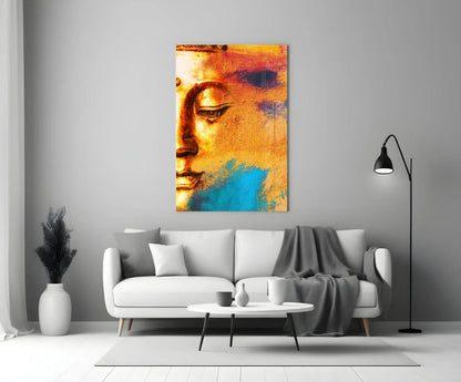 Buddha Portrait Glass Wall Art - LUXARTDECO