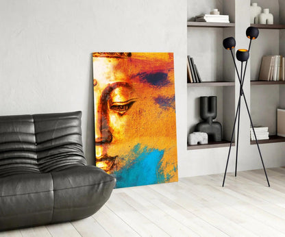 Buddha Portrait Glass Wall Art - LUXARTDECO