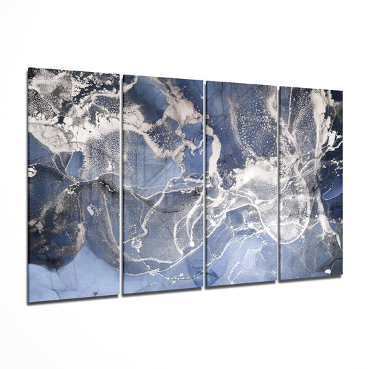 Marble 4 Pieces Mega Glass Wall Art (150x92 cm)