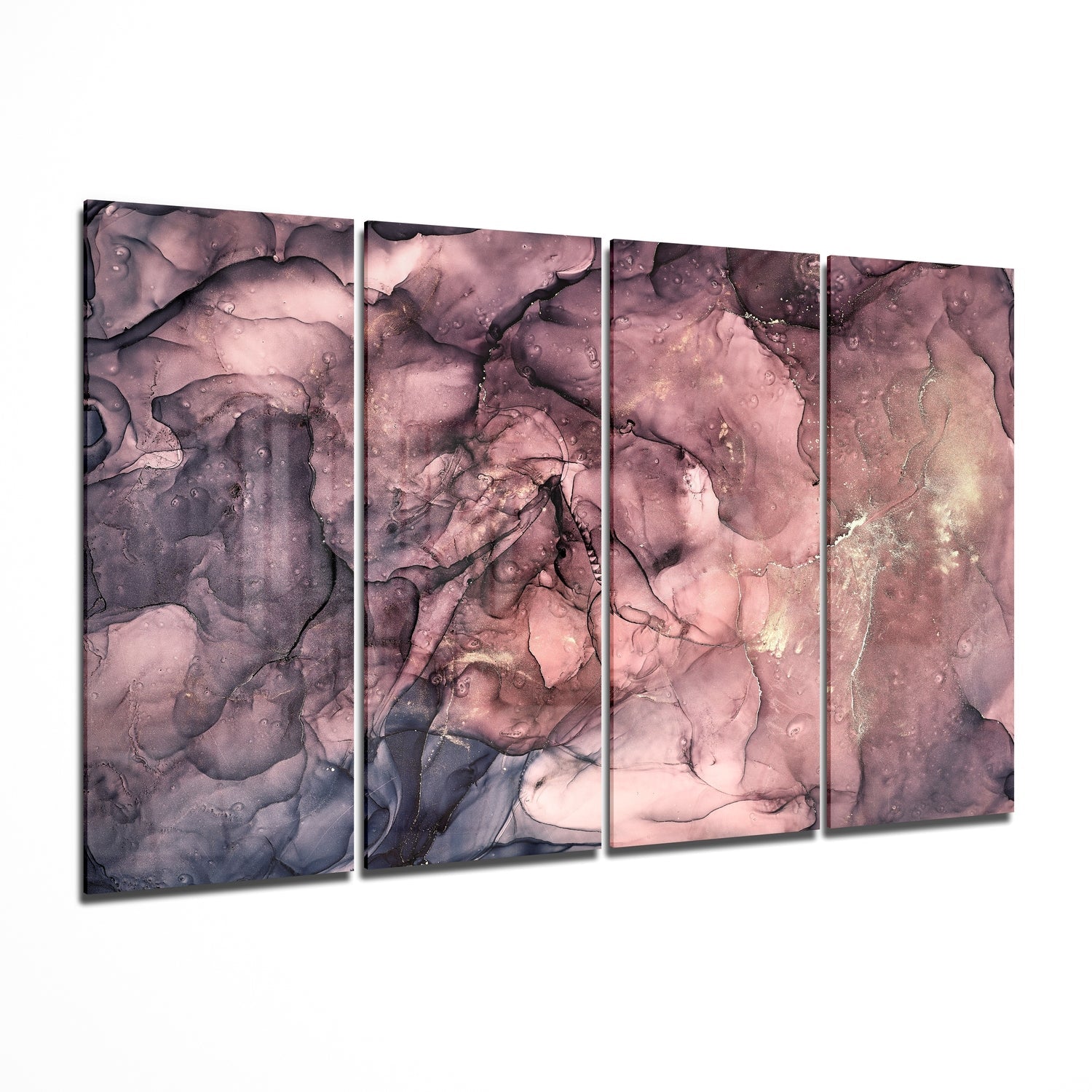 Marble 4 Pieces Mega Glass Wall Art (150x92 cm)