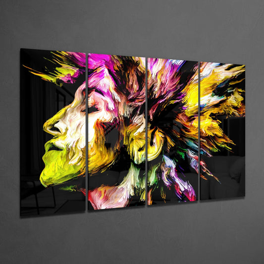 Feel the Music 4 Pieces Mega Glass Wall Art (150x92 cm)