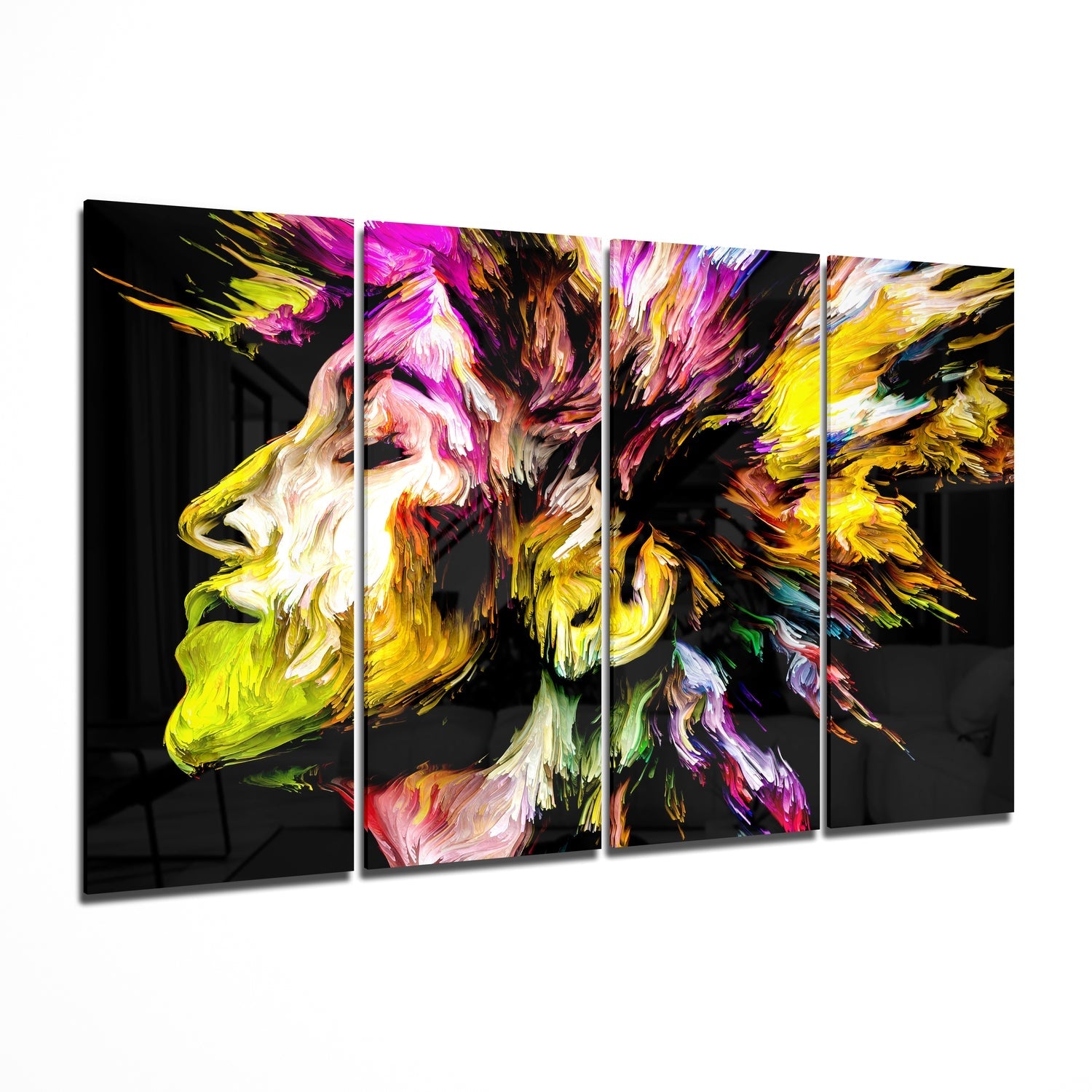 Feel the Music 4 Pieces Mega Glass Wall Art (150x92 cm)