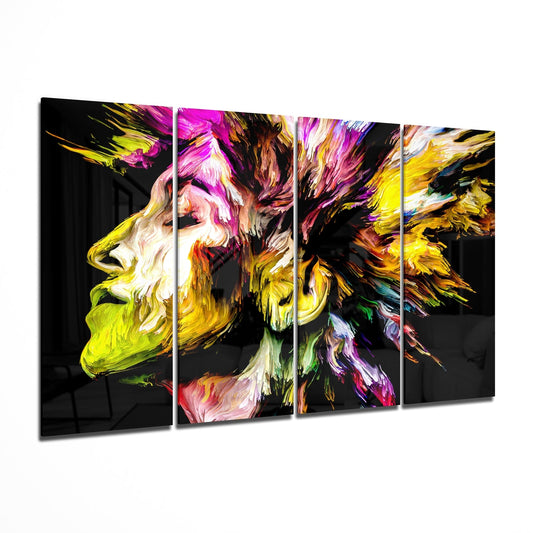 Feel the Music 4 Pieces Mega Glass Wall Art (150x92 cm)