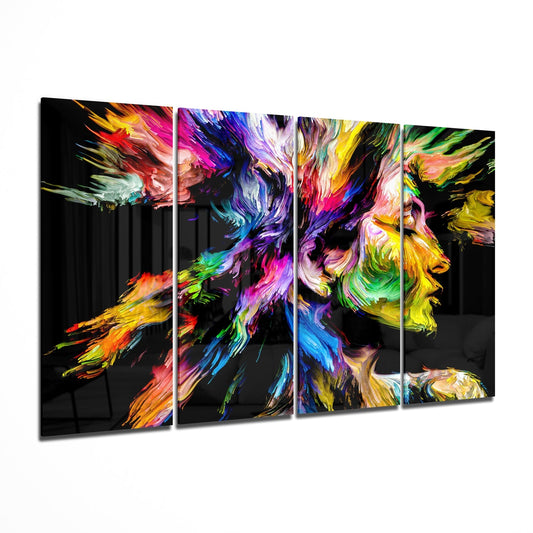 Feel the Music 4 Pieces Mega Glass Wall Art (150x92 cm)