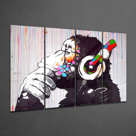 Feel the Music 4 Pieces Mega Glass Wall Art (150x92 cm)