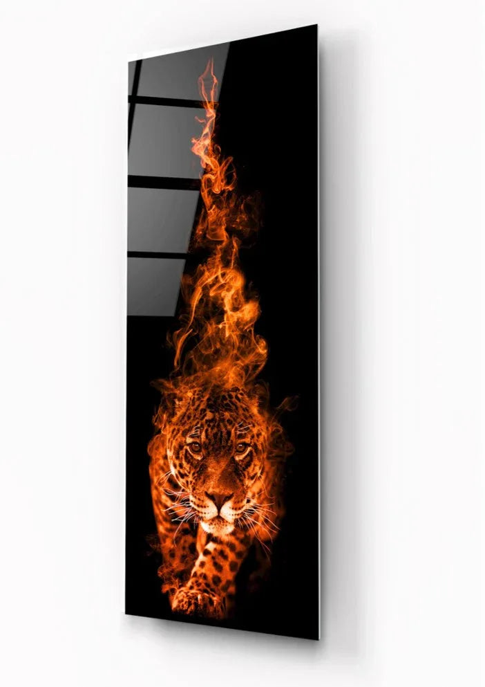 Tiger Glass Wall Art - LUXARTDECO