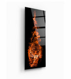 Tiger Glass Wall Art - LUXARTDECO